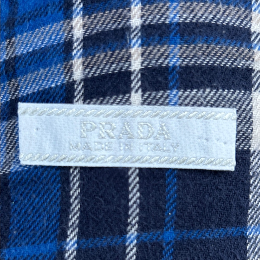 Prada Mini Baby Blue Luxury Fabric Tag / Authentic / Gently Used / Made in Italy